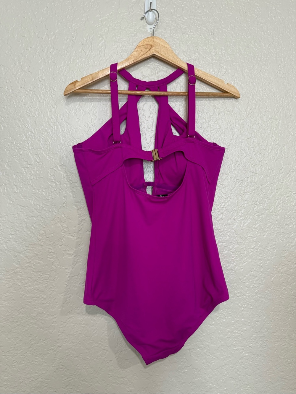 City Chic Cancun Underwire One-Piece Swimsuit Vibrant Magenta XS=14 Plus Size